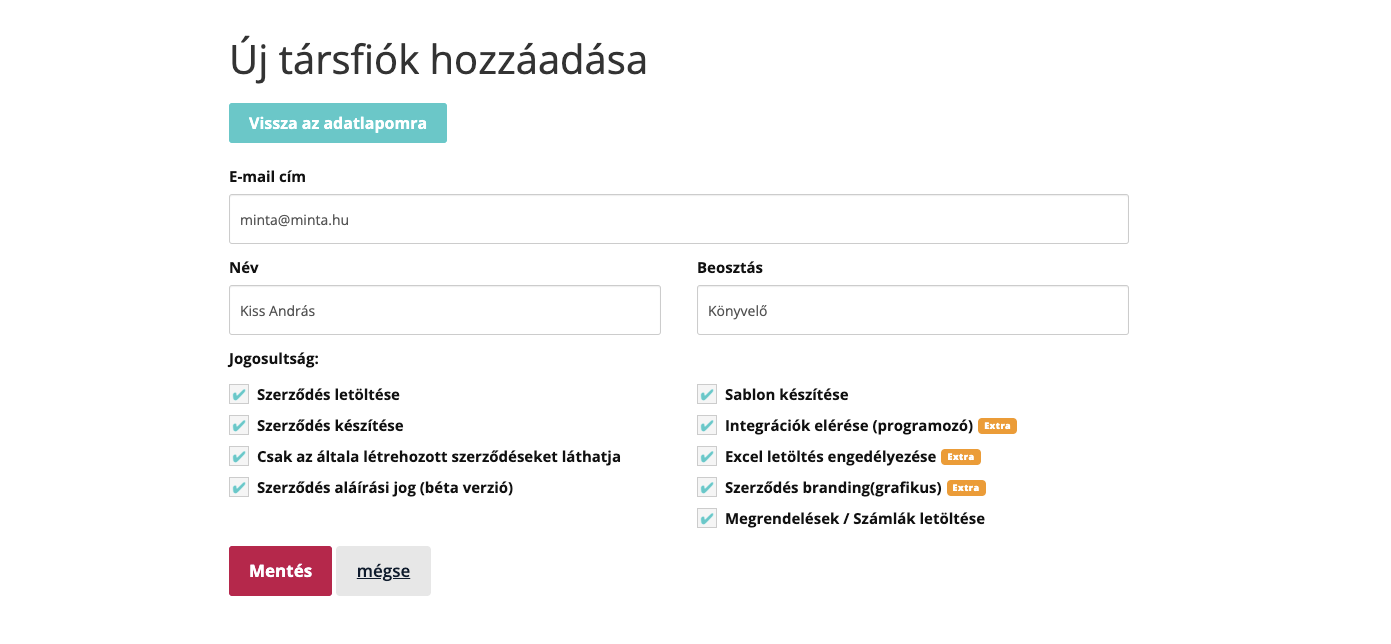 Gestor de cuentas de acompañantes - Trabajo compartido