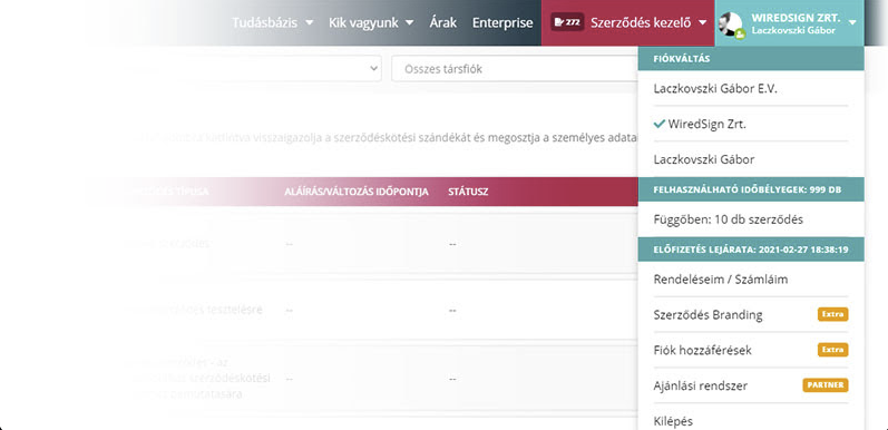 Gestor de conta de acompanhante - Partilha de trabalho